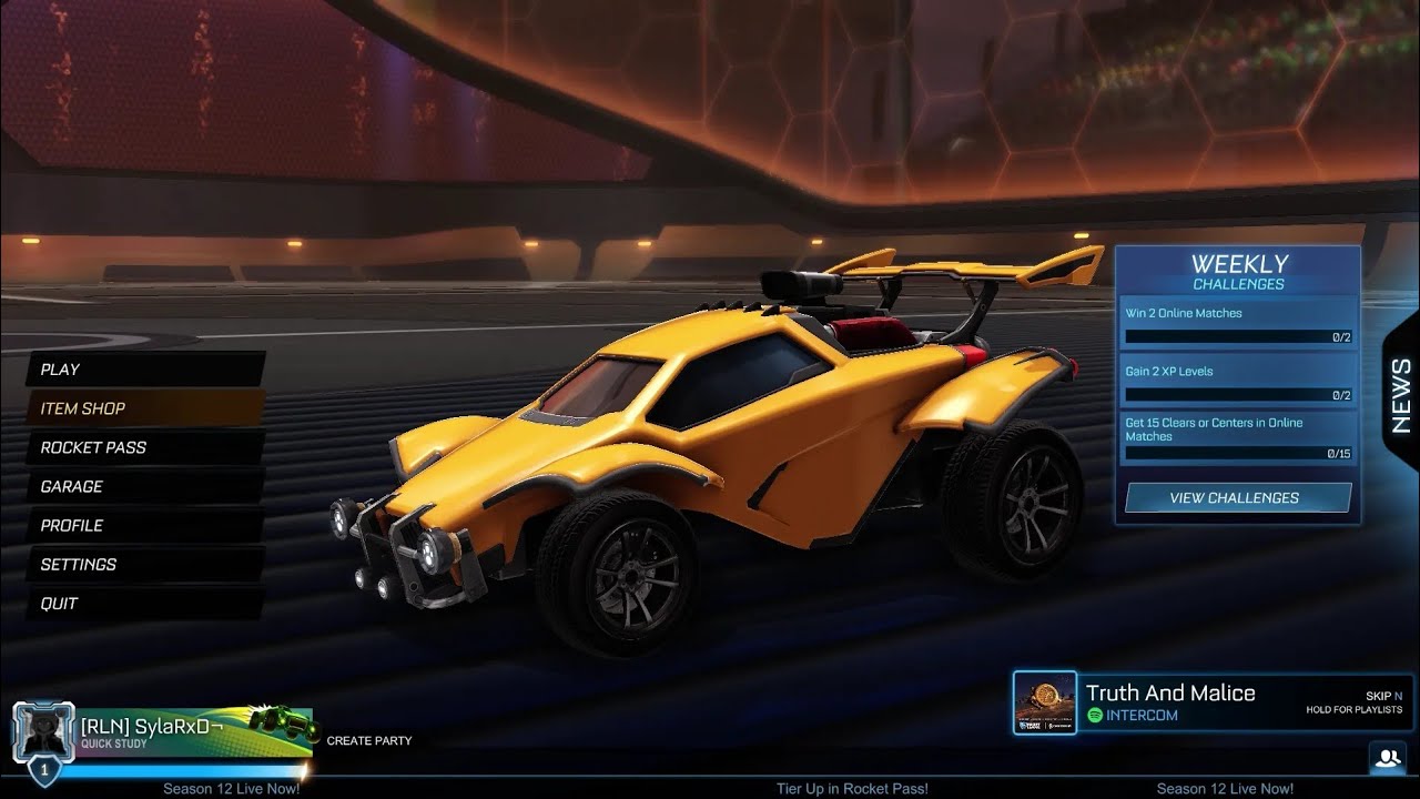 TRUTH AND MALICE - INTERCOM | MENU SONG | ROCKET LEAGUE