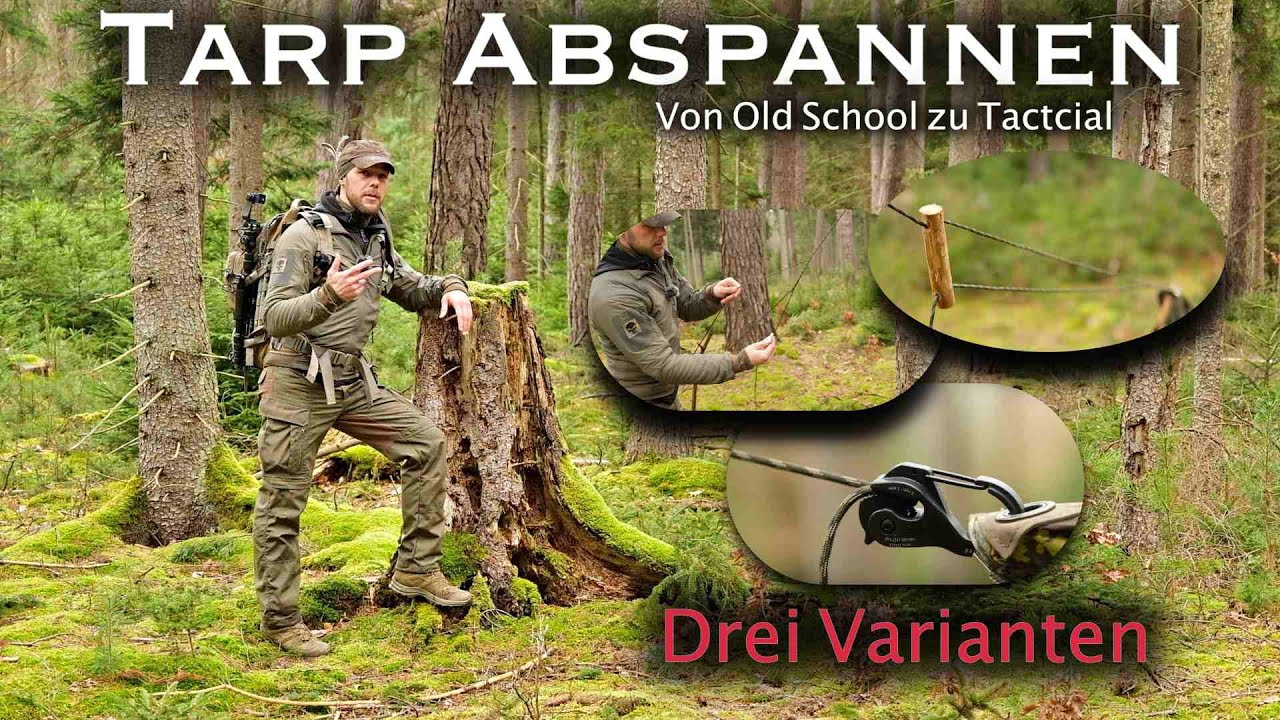 3x einfache Schnurspanner & Schnurknoten für Anfänger / Bushcraft / Survival / Outdoor