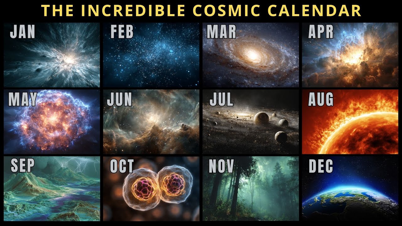 The Cosmic Calendar: The History of the Universe in 1 Year