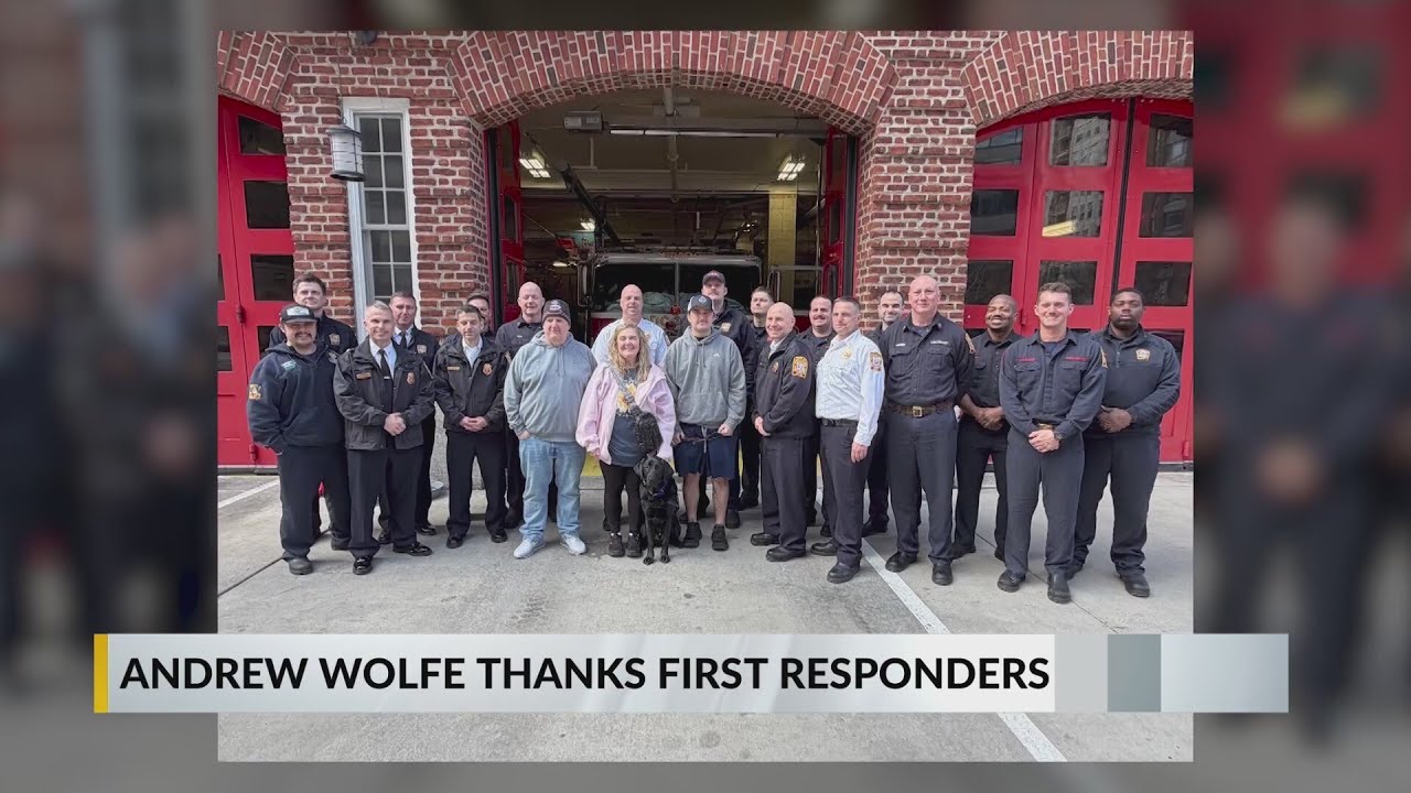 Staff Sgt. Wolfe meets first responders who helped save his life