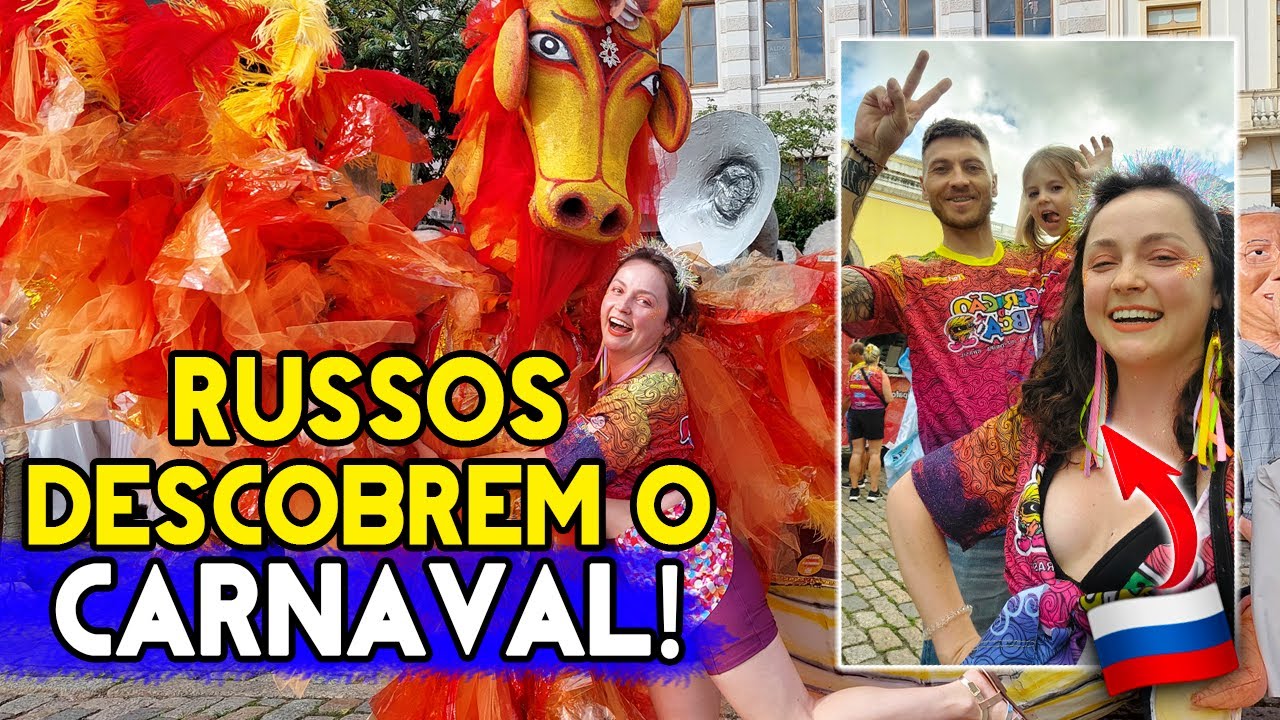 LEVEI meus AMIGOS RUSSOS para o pré-CARNAVAL no BRASIL