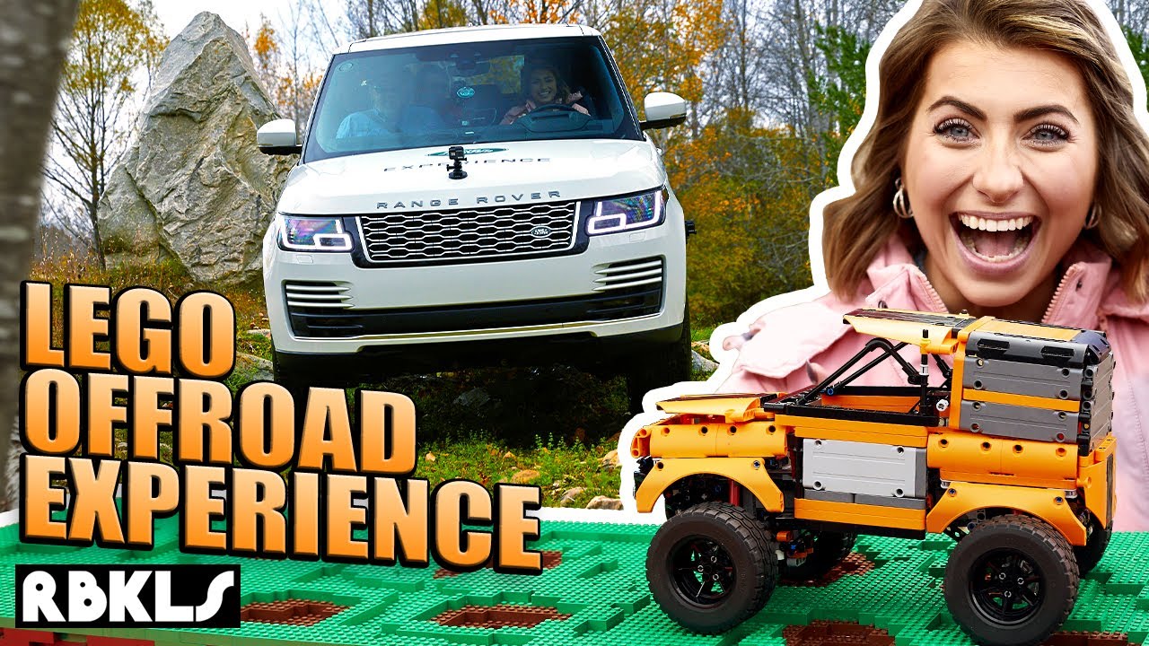 Off Road in a REAL Land Rover + Custom LEGO 4x4 - REBRICKULOUS