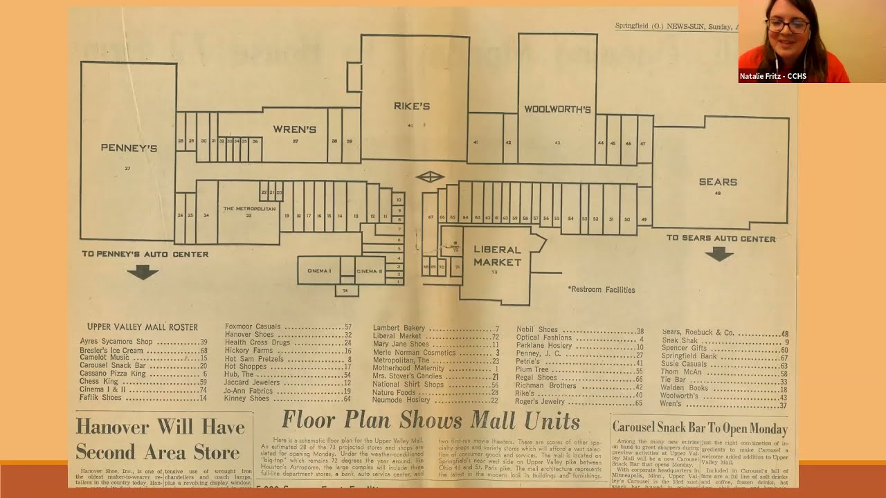Saying Goodbye and Remembering Springfield Ohio's Upper Valley Mall- Heritage Center Virtual Program