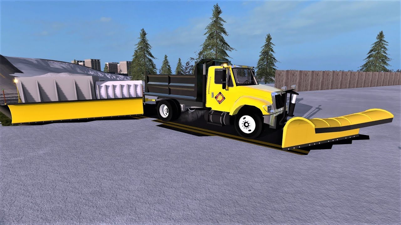 FS17 Plowing Snow With Tow Plow & Plow Truck - Farming Simulator Snow Mod
