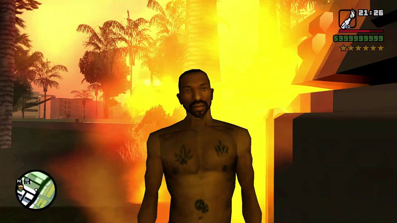 GTA SAN ANDREAS - CJ began to provoke the police and the army and drag them into a devastating war