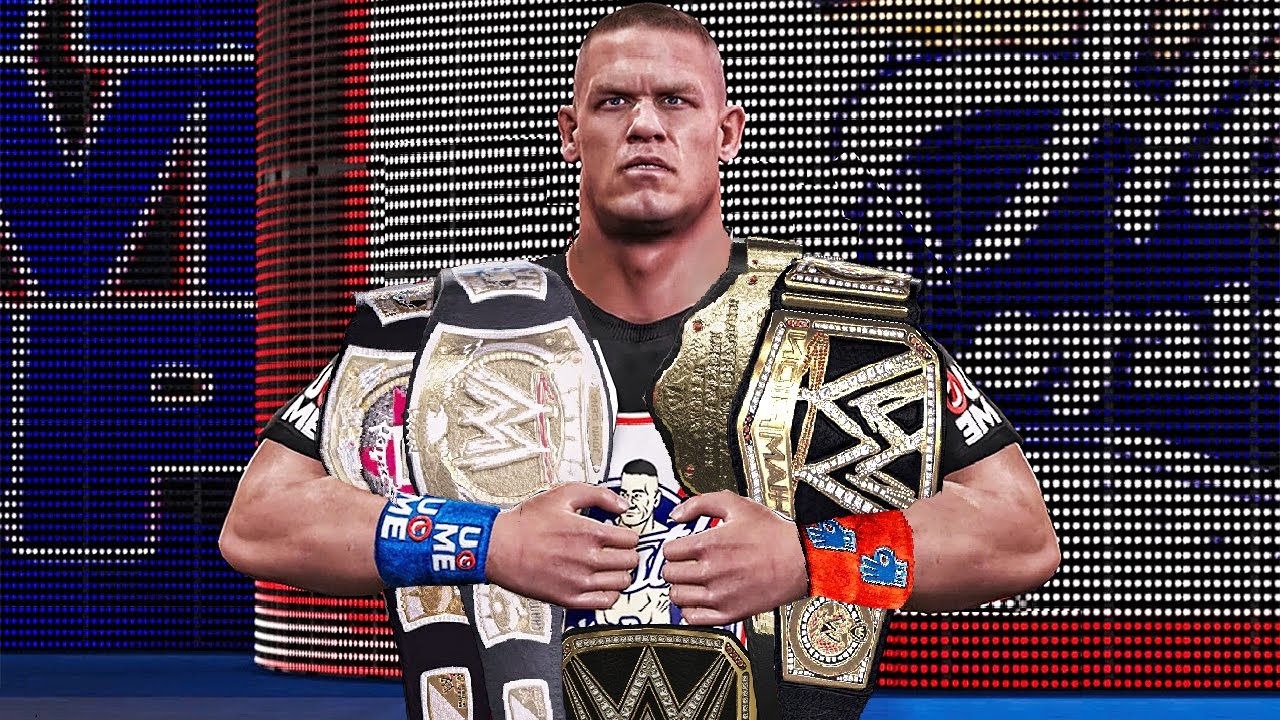 WWE 2K17 - All Of John Cena 16 WWE World Championship Wins In WWE!