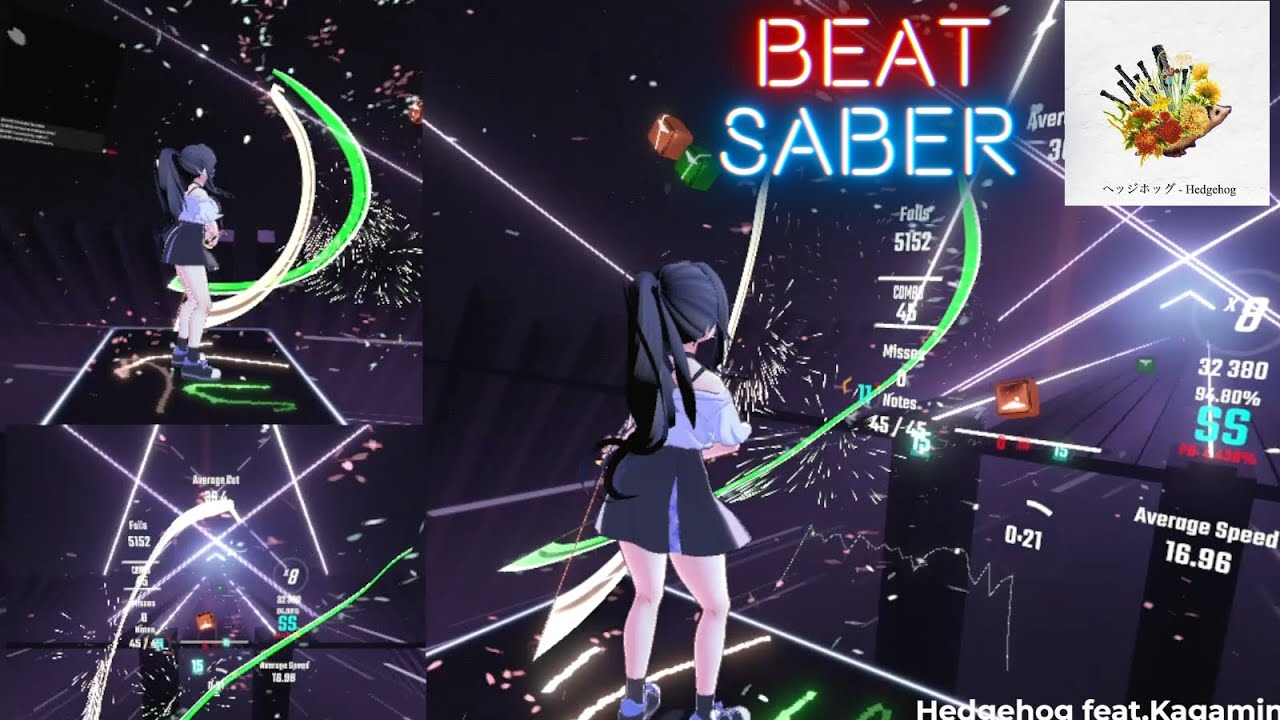 【ビートセイバー】ヘッジホッグ - Noz. feat.鏡音リン (ボカコレ2021春) / Mapper Irissss