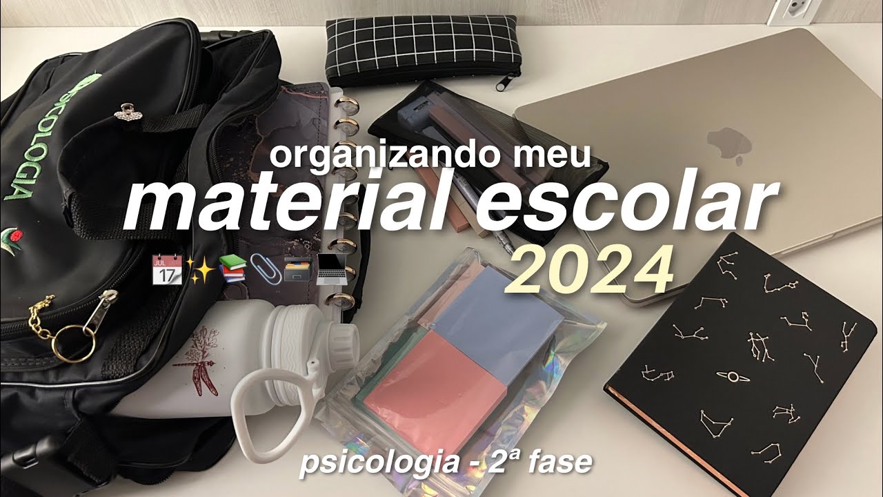 me PREPARANDO para a volta às aulas e ORGANIZANDO meu material escolar | faculdade de psicologia