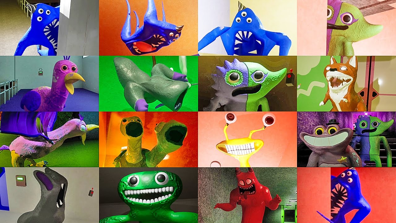 Garten of Banban 1-6 - All Jumpscares and Secret Scenes Behind the Camera