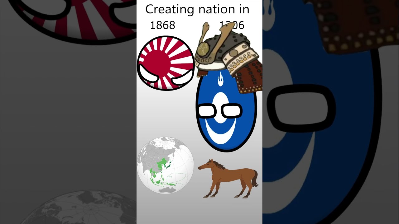 Japanese vs Mongolian Empires - Building Nations #shorts #countryballs #meme