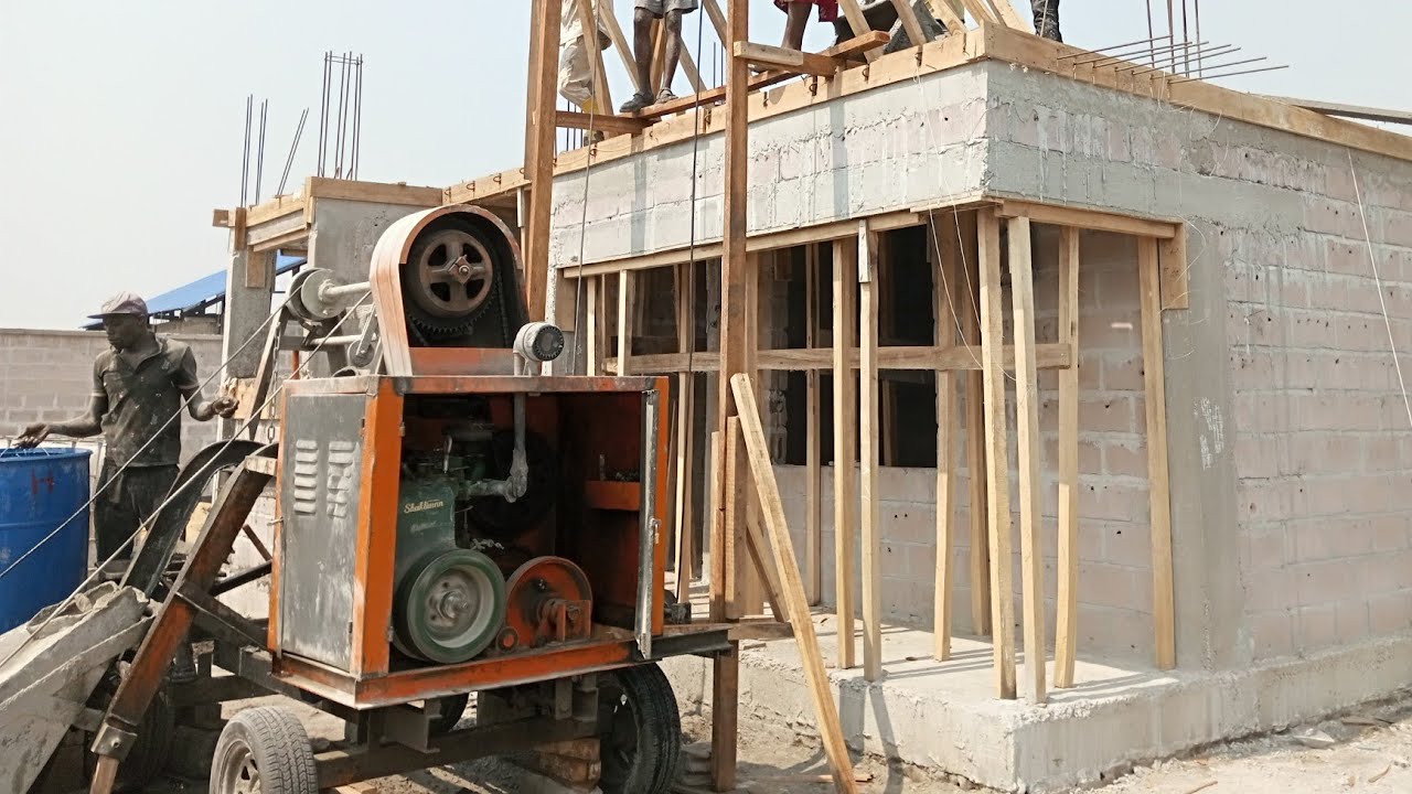 GCI: BÉTONNAGE D'UNE DALLE DES APPARTEMENTS R+1 A LIMETE 7eme RUE INDUSTRIELLE