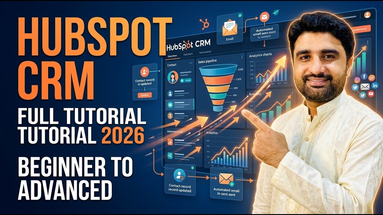 HubSpot CRM Full Tutorial 2026 | Complete Beginner to Advanced Guide | Sales, Deals & Automation