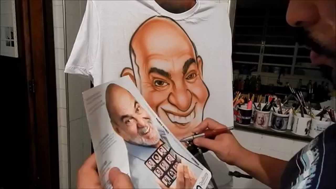 Caricatura em camisetas - Caricaturista Abel Costa