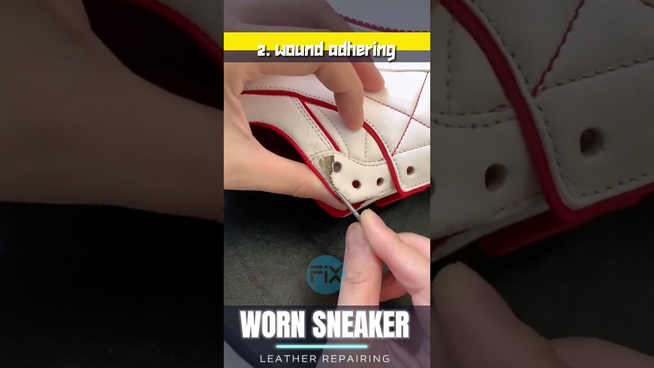 LEATHER DAMAGE RESTORE of Sneakers | leather shoes repair | leather damage repairing #howto #diy