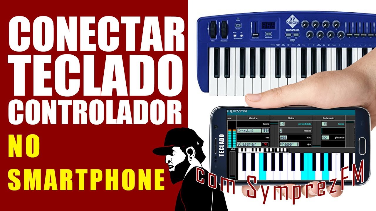 Como Conectar Teclado Controlador No Celular | MIDIPlus Origin 37 + Symprez FM II | (TSTMEP012)