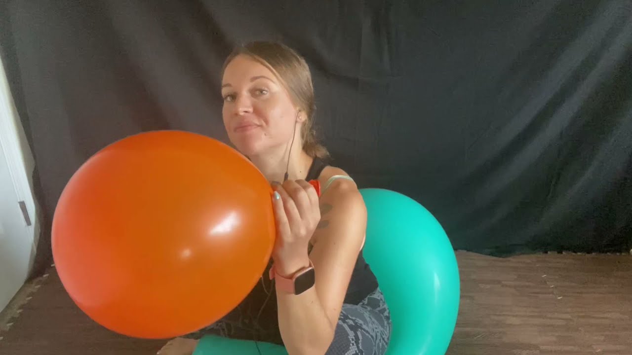 ASMR Blowing 18 inch balloon | playing & scratching | no pop
