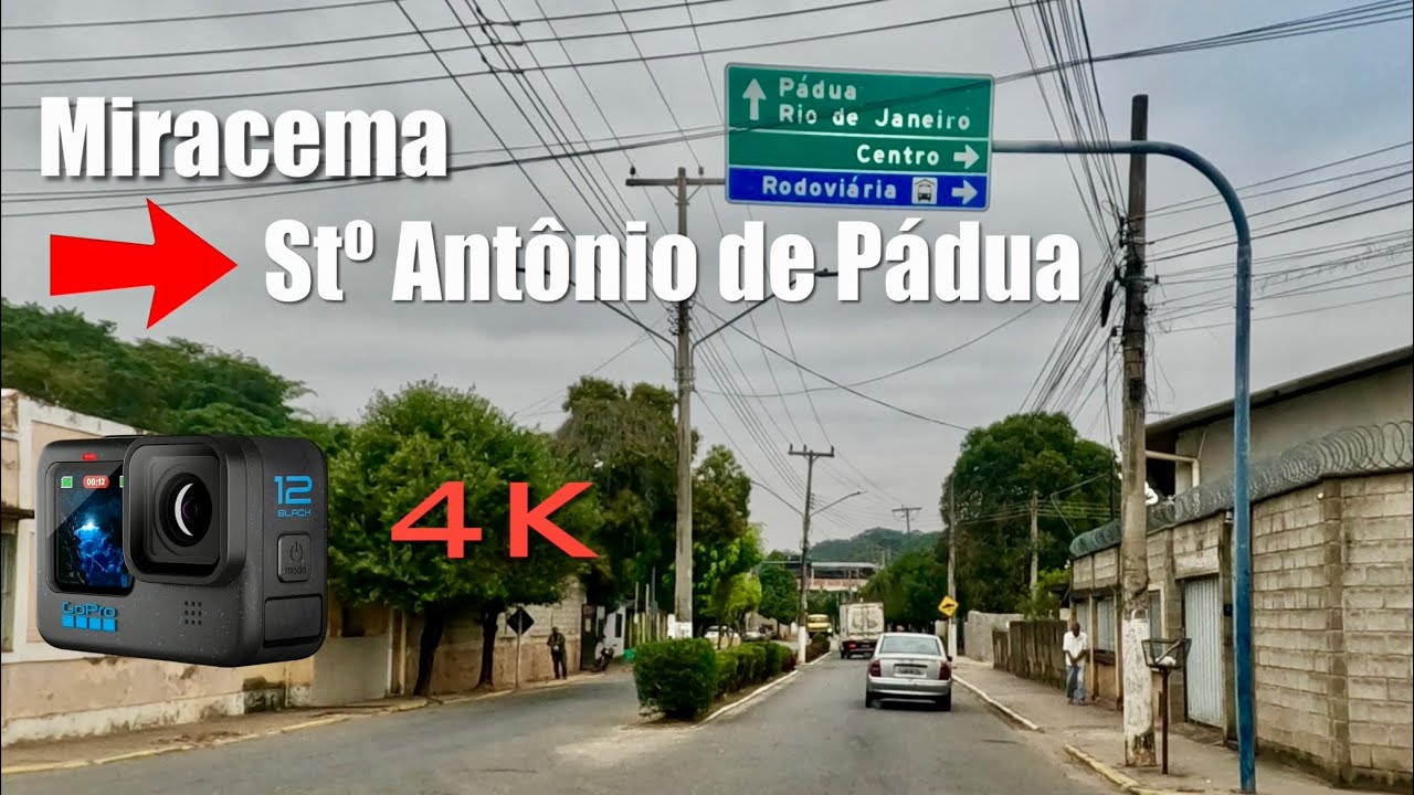 De Miracema, RJ a Santo Antônio de Pádua, em tempo real. Imagens com GoPro Hero 12.