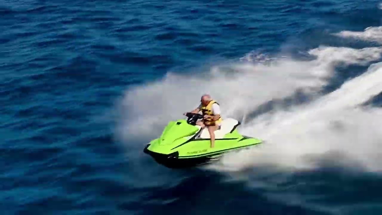 DJI Mavic 2 zoom watersports drone footage jet ski Analipsi Crete 