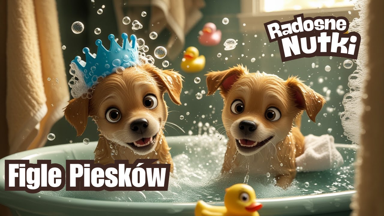 🎵 Radosne Nutki &mdash; Figle Piesk&oacute;w &mdash; rozbrykane psiaki &mdash; piosenki dla dzieci🎵