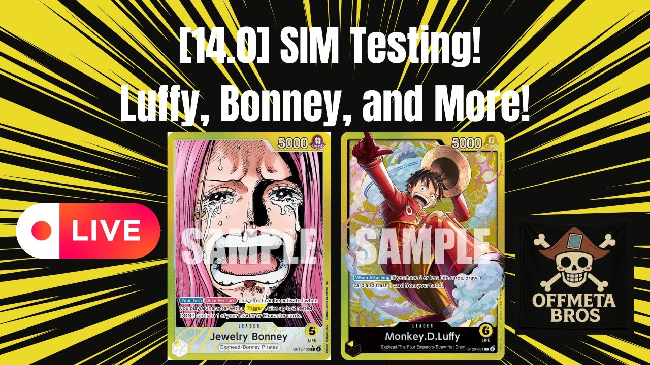 OP14 Deck Building and SIM Testing! | Y Bonney, ST29 Luffy, and More!| One Piece Card Game
