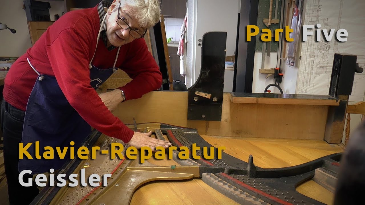 Klavier-Reparatur Geissler PART V - Stimmwirbel & Gussplatte entfernen