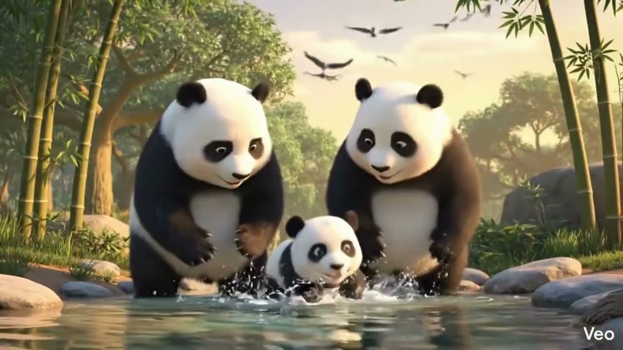 Cute Panda family  #panda #family #animationvideo