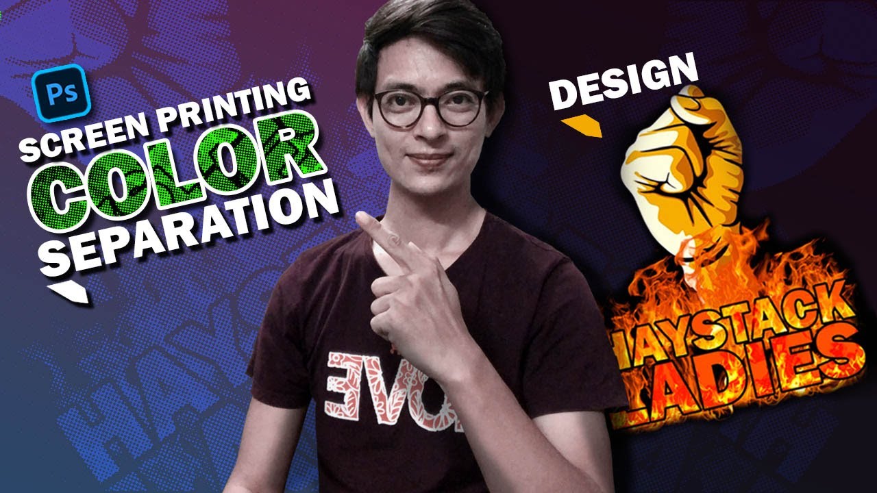 Screen Printing Color Separation | Print on black t-shirt