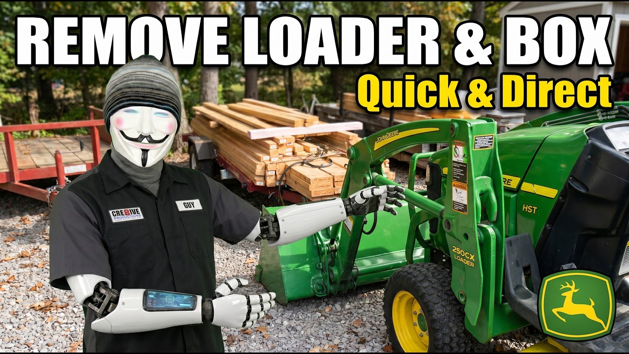 Remove 200CX Front End Loader & Ballast Box from the John Deere 2305 Compact Tractor Bucket Removal