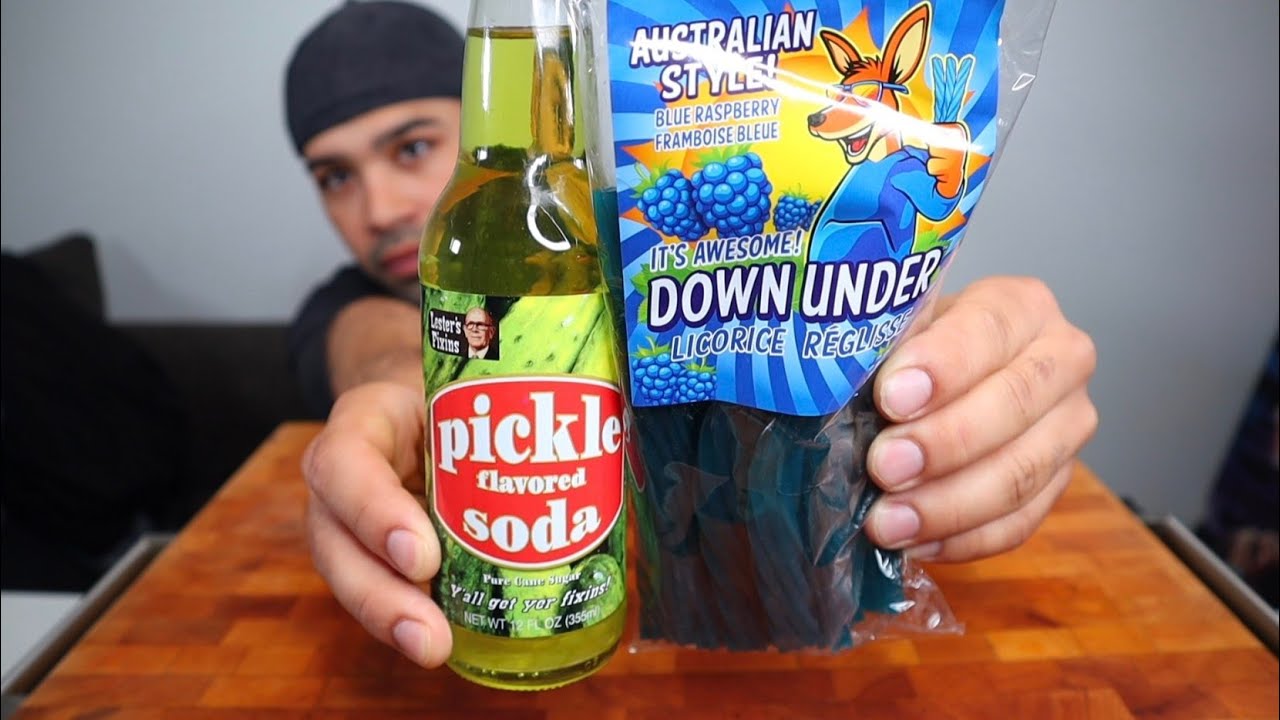 (ASMR) PICKLE FLAVORED SODA, AND BLUE RASPBERRY AUSTRALIAN LICORICE REVIEW/RAMBLE