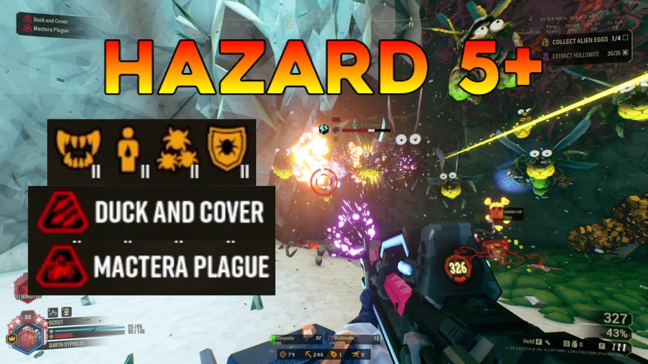 Hazard 5+ All Modifiers Double Warning | Scout Deep Rock Galactic