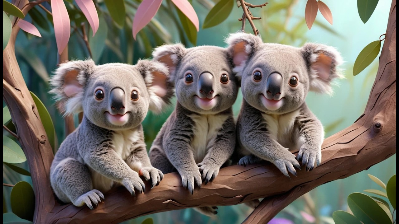 Fünf kleine Koalababys klettern, klettern | Tierlied & Zählvideofür Kleinkinder