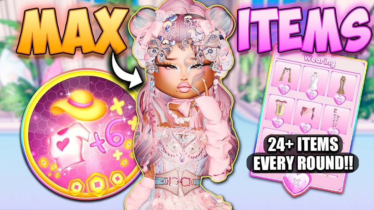 I HAVE to USE MAX ITEMS for EVERY ROUND!! - Dress to Impress CHALLENGE