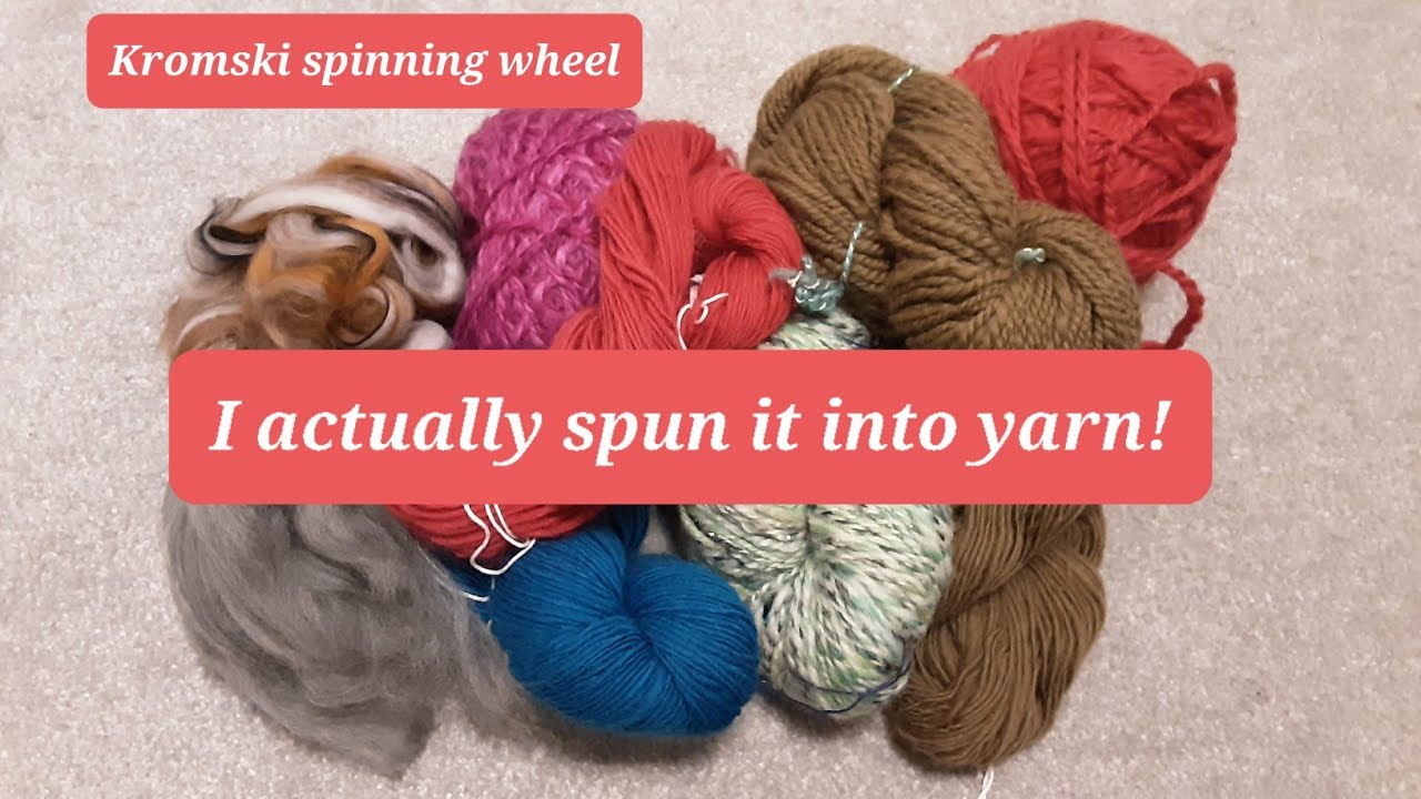 SPINNING ON MY KROMSKI WHEEL....a little snippet. TURNING FIBRE INTO YARN!