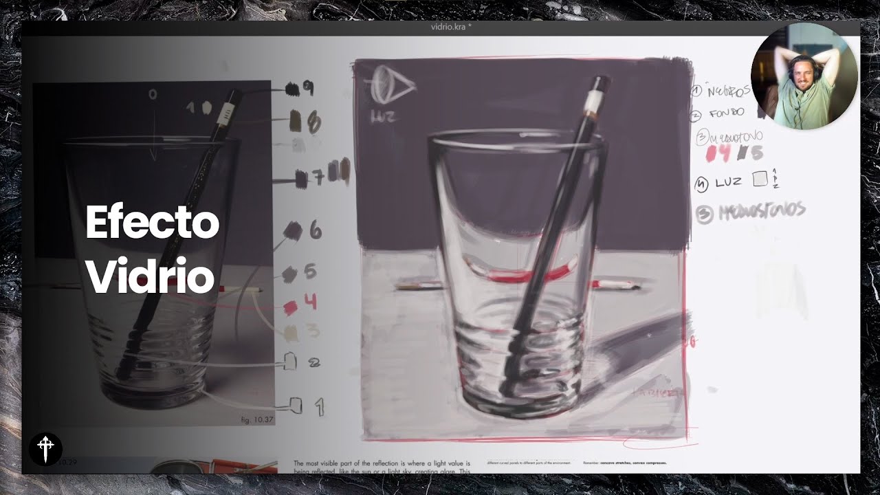 Cómo pintar Vidrio | Estudio digital de un vaso
