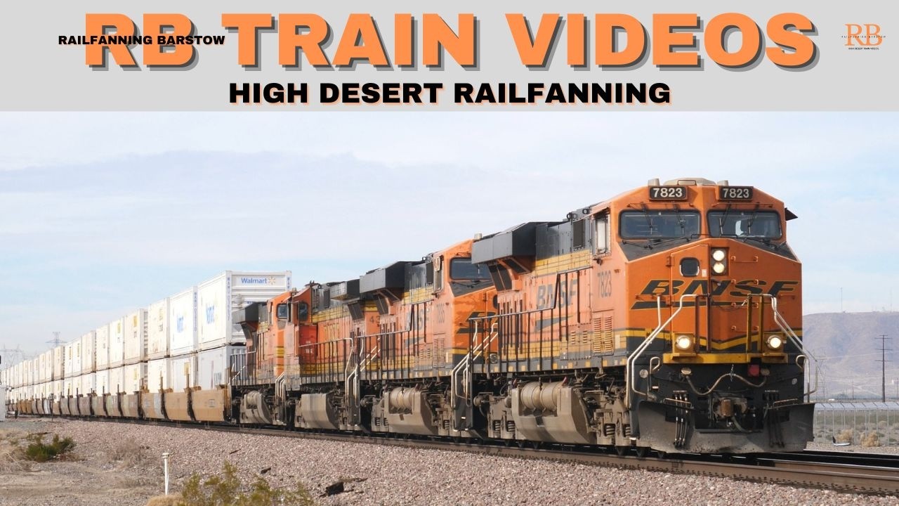 Intermodal Trains & Freight Cars Across Desert Landscapes