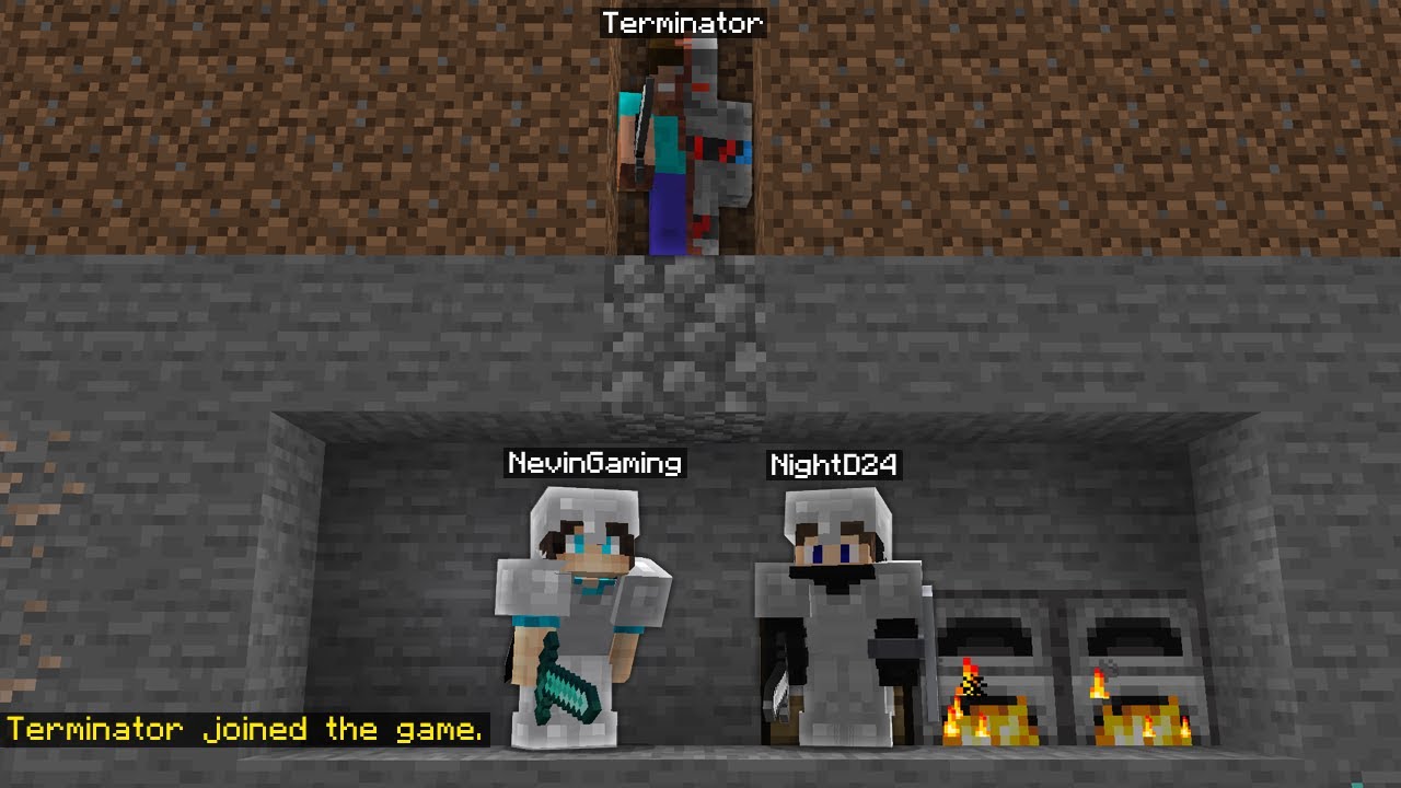 2 Pemain Minecraft vs Terminator .. (ft. NightD)