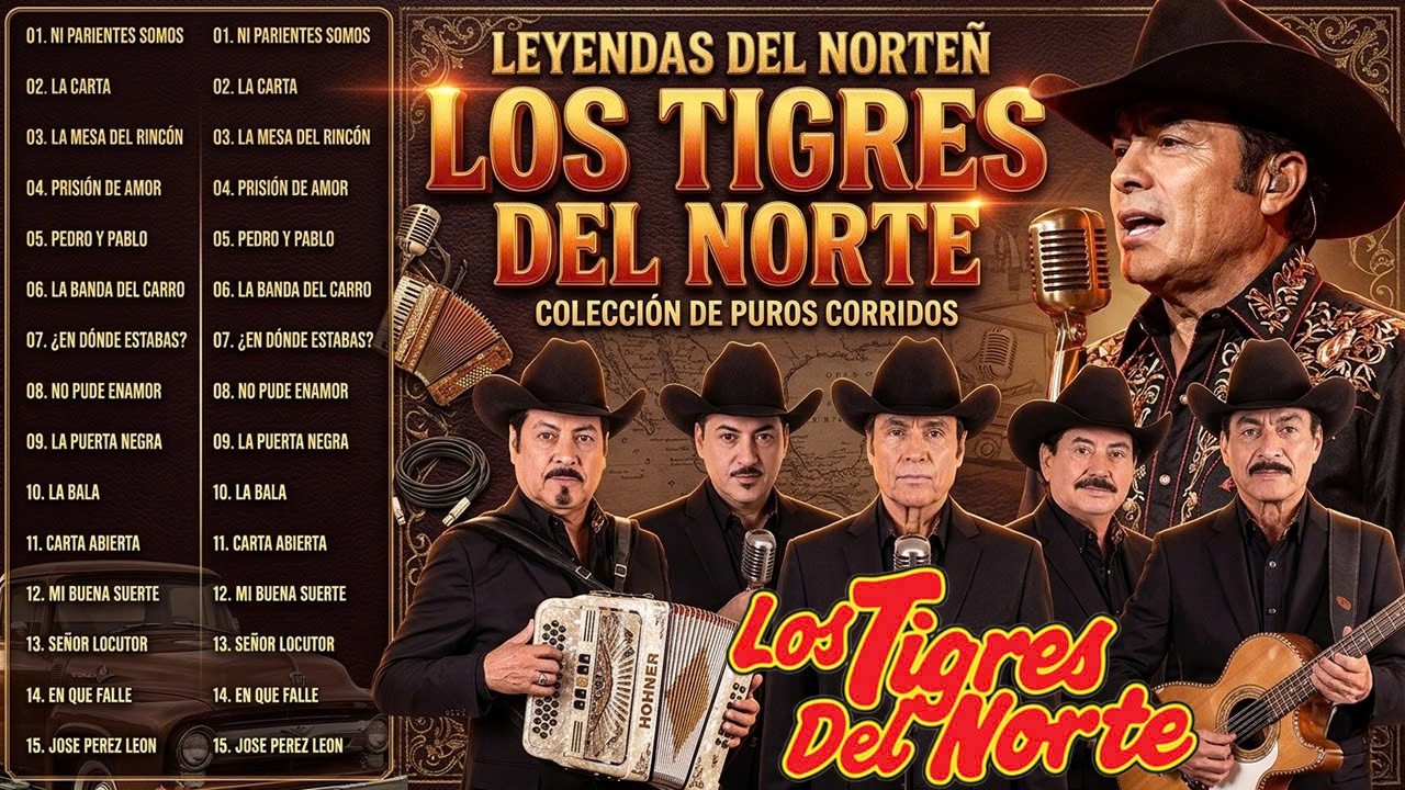 1 Hora De Corridos De Los Tigres del Norte🔥Éxitos Norteños | La Puerta Negra, Jefe de Jefes Mix 2026