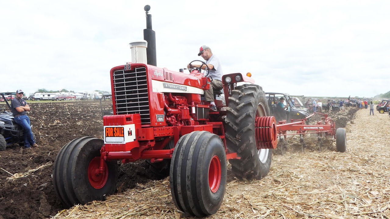 Vintage Tractors Plowing at Full Throttle