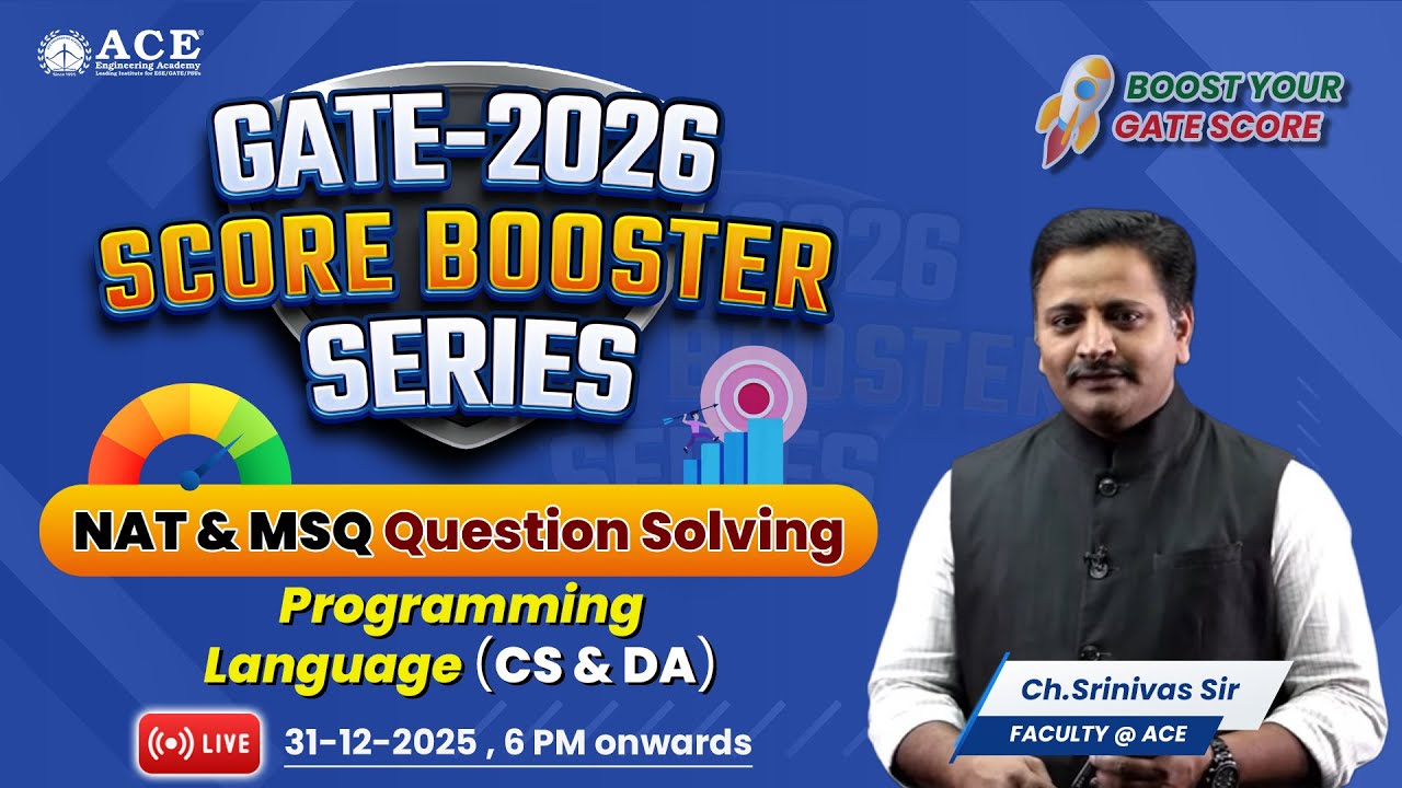 GATE 2026:CS & DA | Programming Language | Score Booster Series | NAT & MSQ Question Solving