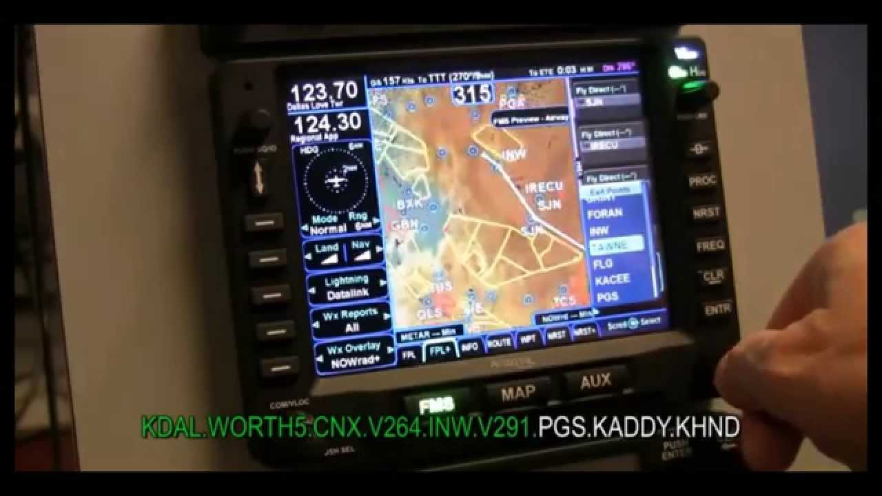 Avidyne IFD540   Easy Flight Plan Entry