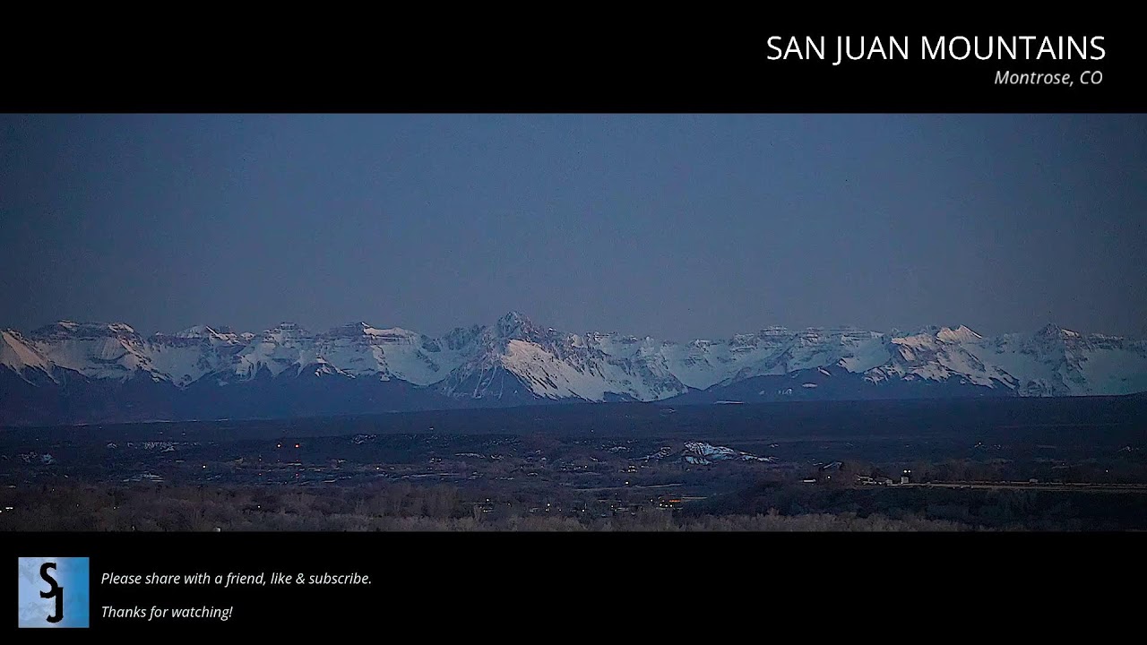 San Juan Mountains Live Stream - Montrose Colorado - March 9