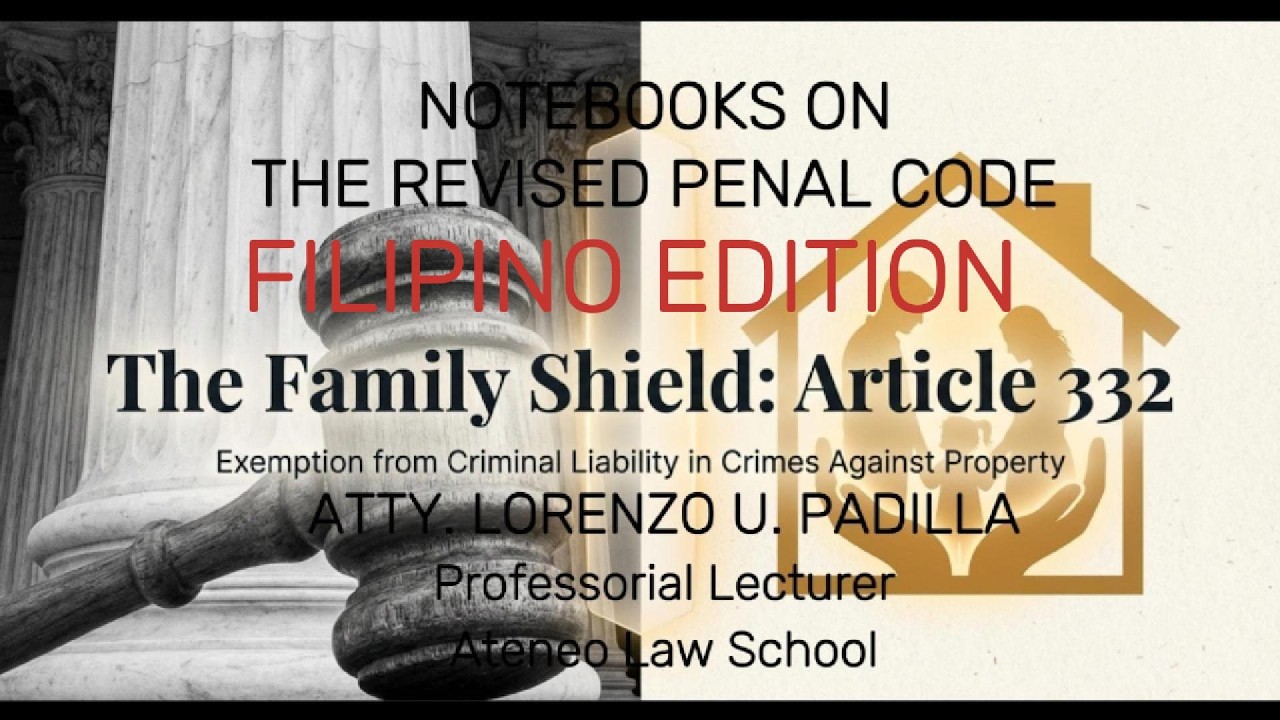 ARTICLE 332 EXEMPTION   FILIPINO EDITION