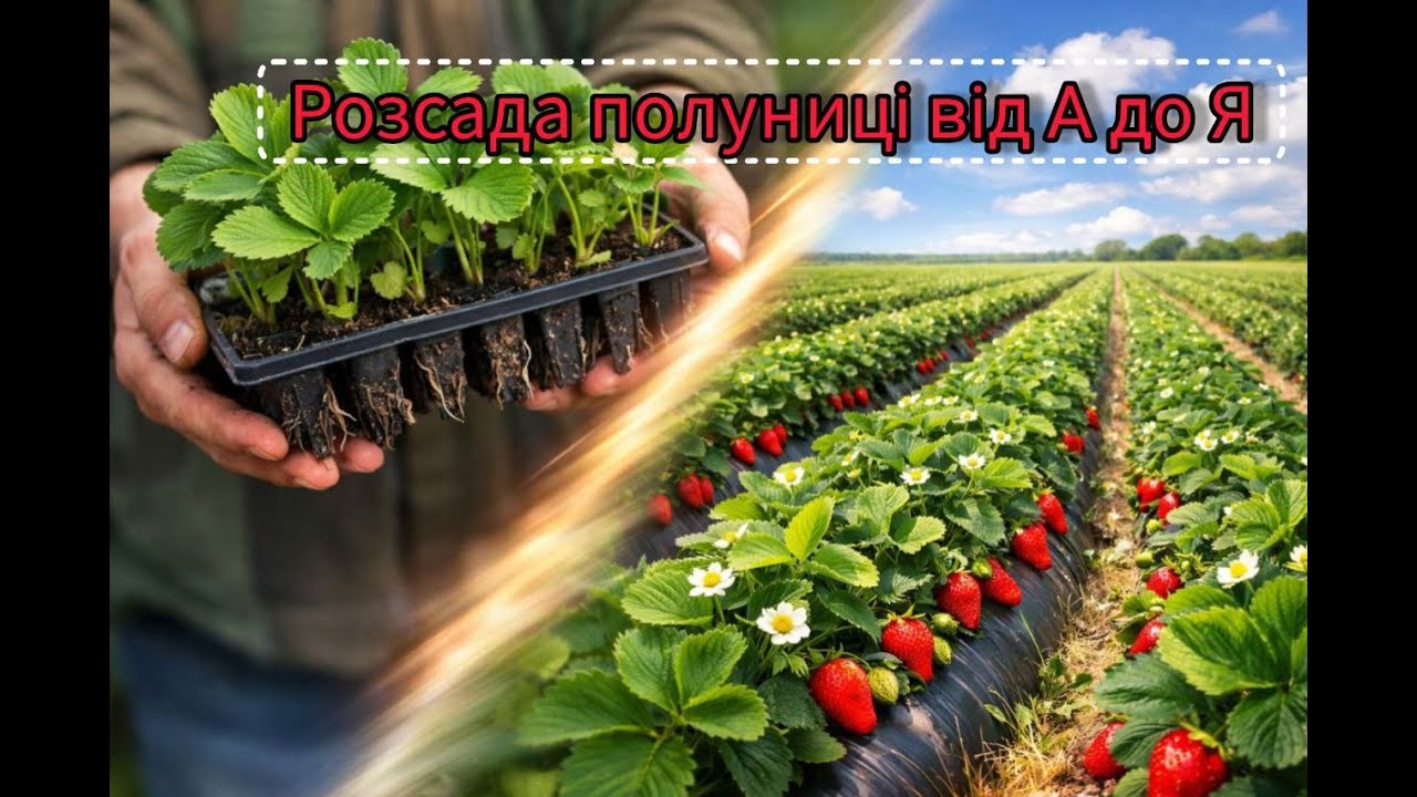 Розсаду полуниці від А до Я. Як правильно обрізати ? Фіксація в землі