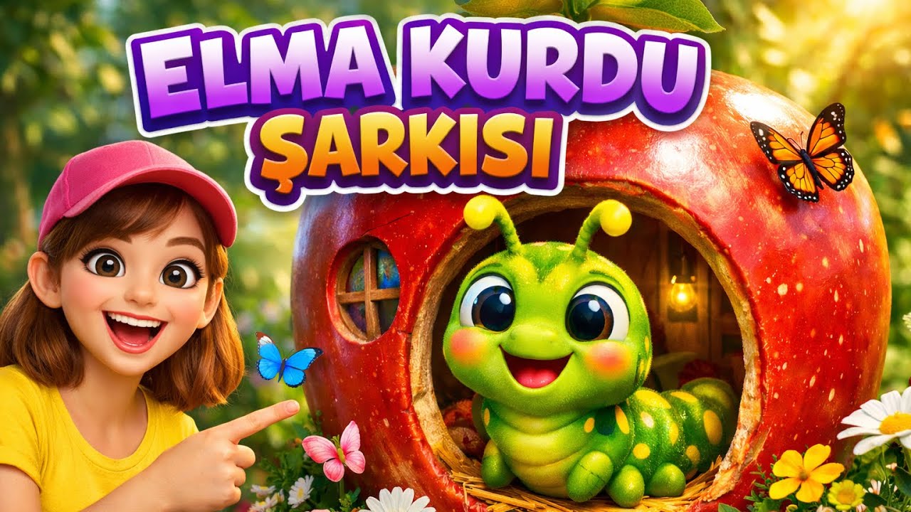 Ben Bir Elma Kurduyum 🍎🐛 | Sevimli Çocuk Şarkısı | 3D Animasyon