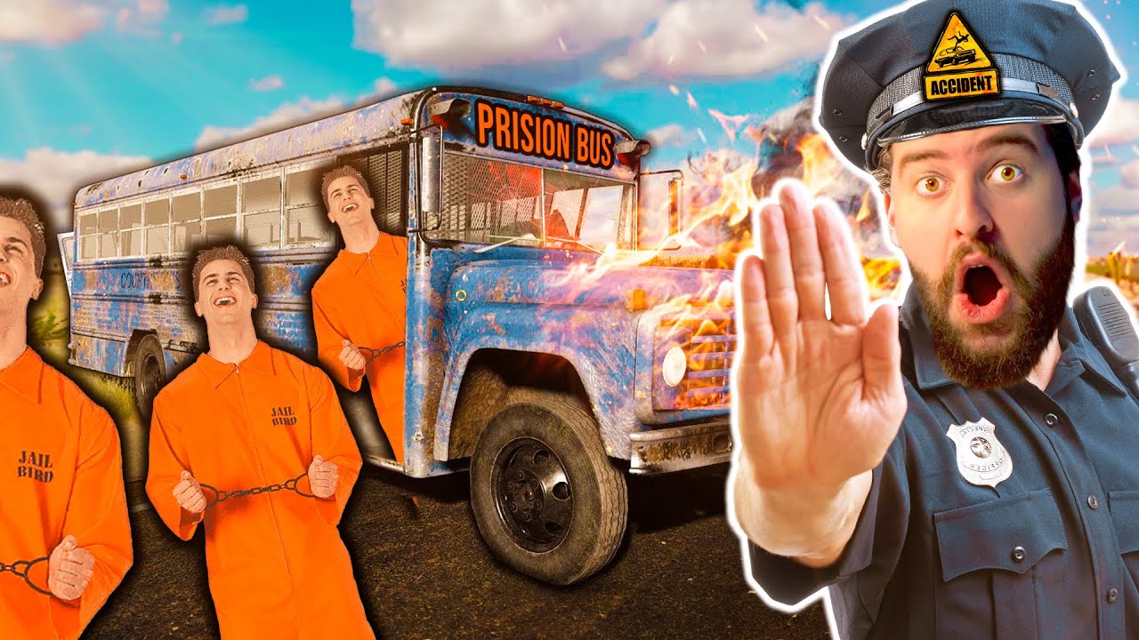🚨 ACCIDENTE : AUTOBÚS DE PRISIONEROS 👮  ACCIDENTES EN LA CARRETERA 🚧  - ACCIDENT #4