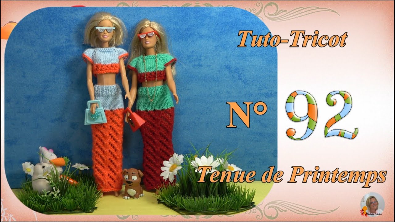 🥢 Tuto Tricot Barbie N°92 | 👗 Une tenue de printemps avec la laine Zeeman