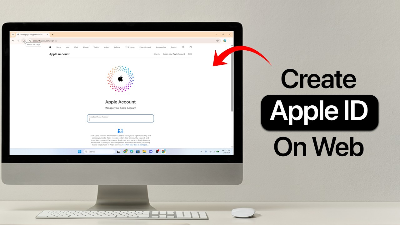 Как создать Apple ID через веб-браузер?