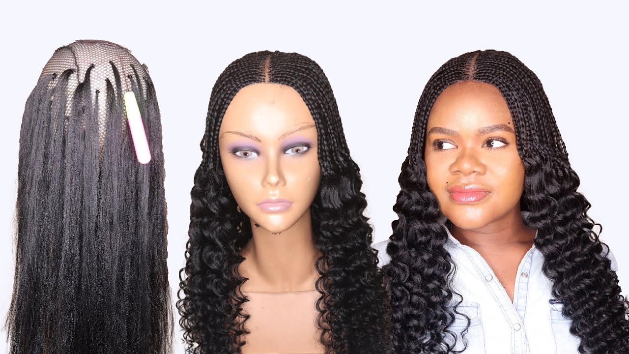DIY Curly Braided Wig Tutorial Using Expression Extension - No Closure Wig