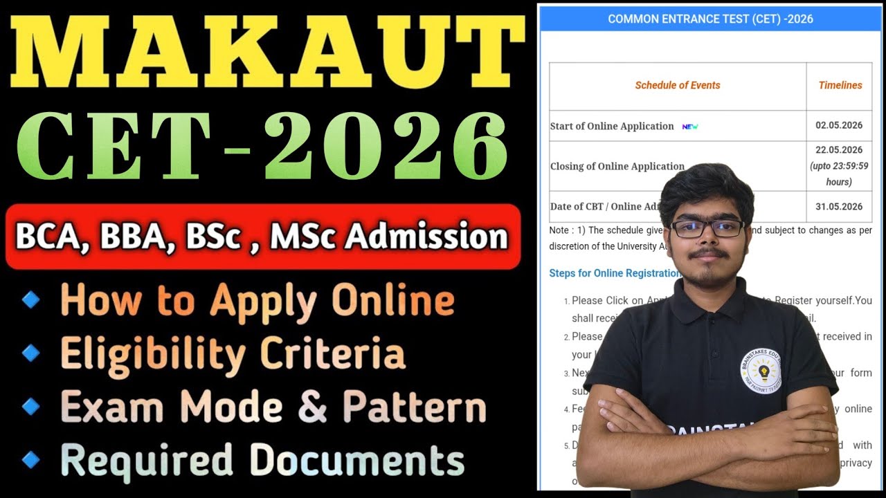 MAKAUT CET 2026 Full Guide | How to Apply, Eligibility, Fees, Exam Pattern, Important Dates #cet2026