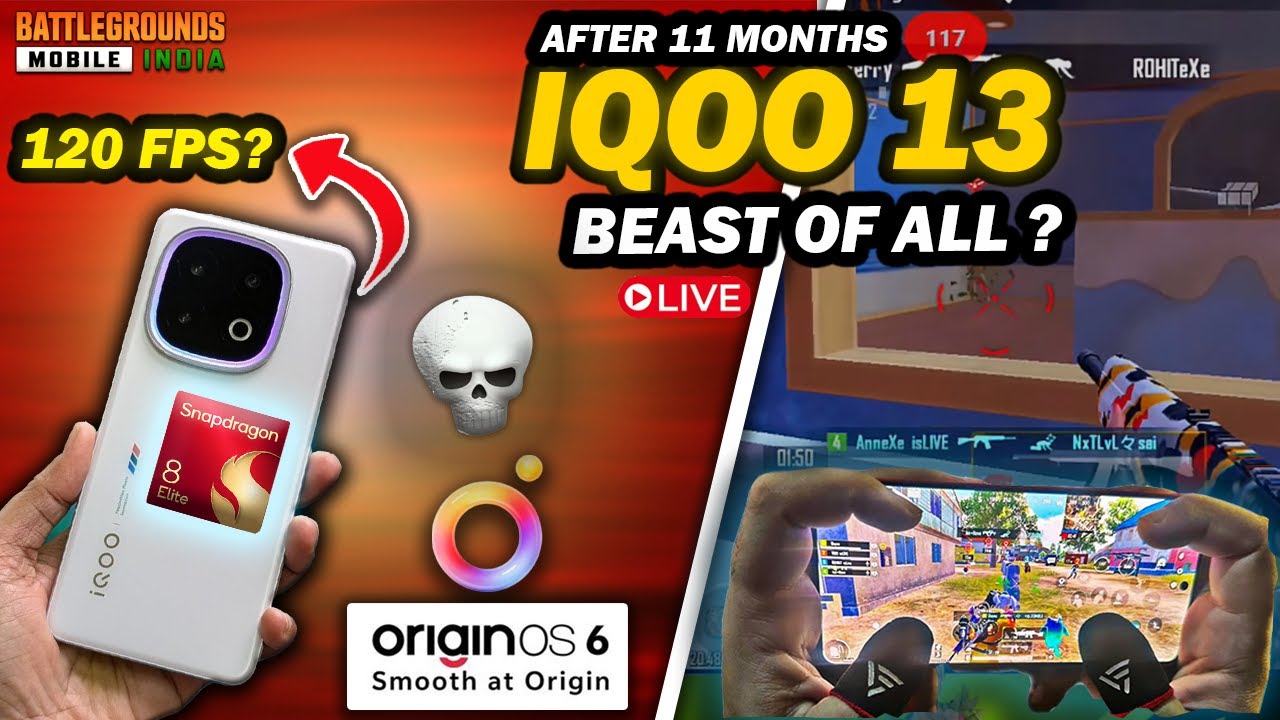 IQOO 13 120 FPS PERFORMANCE TEST AFTER 11 MONTHS🔥| CLASSIC + COMPITITIVE | 